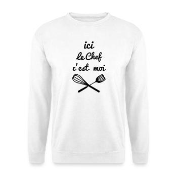 chef cuisine - Sweat-shirt Unisexe - blanc - Devant