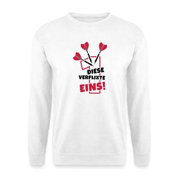 dart humor dartpfeile - Unisex Pullover - Weiß - Vorne