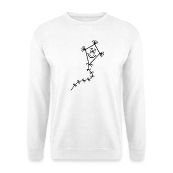 Einen lustigen Drachen steigen lassen - Unisex Pullover - Weiß - Vorne