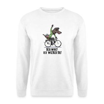 Wolfradfahrer Abenteuer - Unisex Pullover - Weiß - Vorne