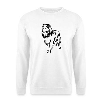 Sheltie - Sweat-shirt Unisexe - blanc - Devant