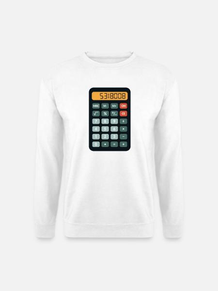Retro Taschenrechner 5318008 Boobies - Unisex Pullover - Weiß
