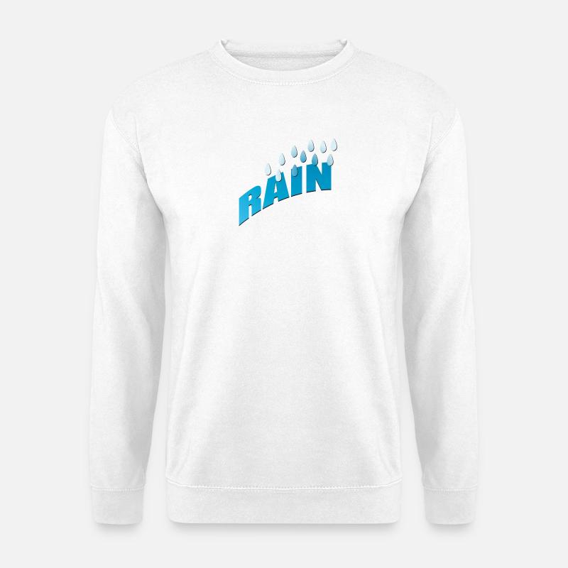 Rain Rain Raindrops Blue gradient - Unisex Sweatshirt - white