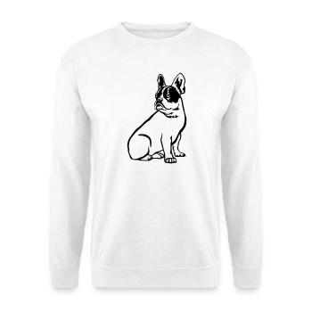 Français Bulldog - Sweat-shirt Unisexe - blanc - Devant