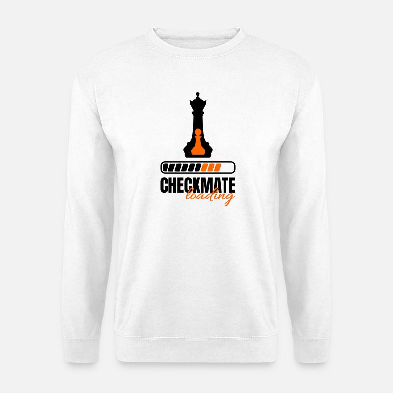 Dame und Bauer werden schachmatt geladen - Unisex Pullover - Weiß