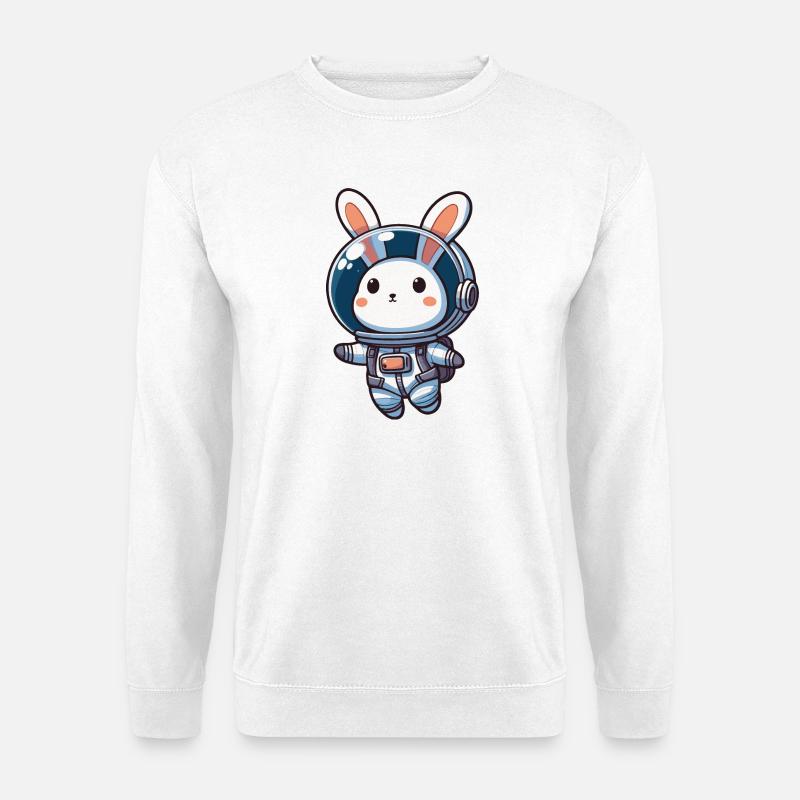 Lapin mignon, astronaute, lapin dans l’espace - Sweat-shirt Unisexe - blanc