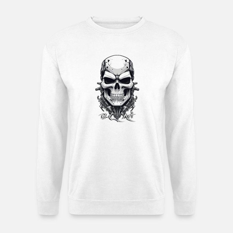 Totenkopf B.C Kunst - Unisex Pullover - Weiß