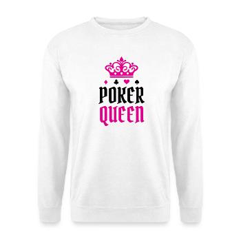 Poker Queen Déclaration Gagner Casino de Poker - Sweat-shirt Unisexe - blanc - Devant