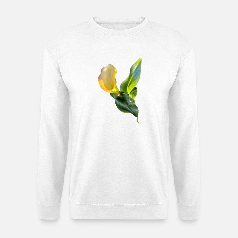 GELBE CALLA-LILIE - Unisex Pullover - Weiß
