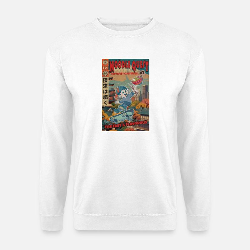 Retro Noodle Quest Comic - Unisex Pullover - Weiß