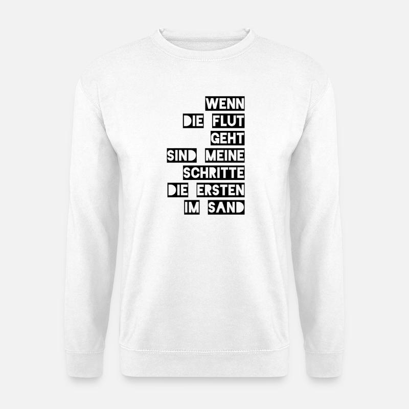 Wenn die Flut geht - Unisex Pullover - Weiß