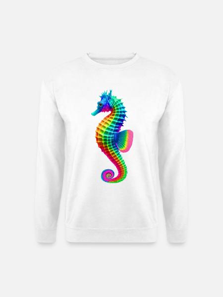 Seepferdchen (01) - Unisex Pullover - Weiß