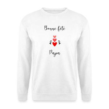 HAPPY FATHER'S DAY. DAD. FATHER'S DAY. FATHER - Unisex Sweatshirt - white - Front