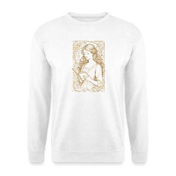 Book Books Reading Mrs. Art Nouveau Gift - Unisex Sweatshirt - white - Front