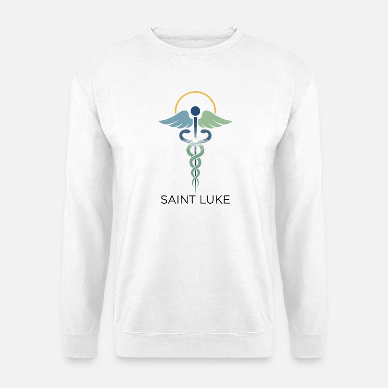 Saint Luke: Medizinische Hilfe - Unisex Pullover - Weiß