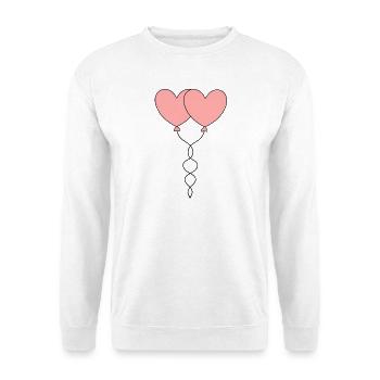Cœur rose, cœur, cadeau rose rouge la Saint-Valentin - Sweat-shirt Unisexe - blanc - Devant