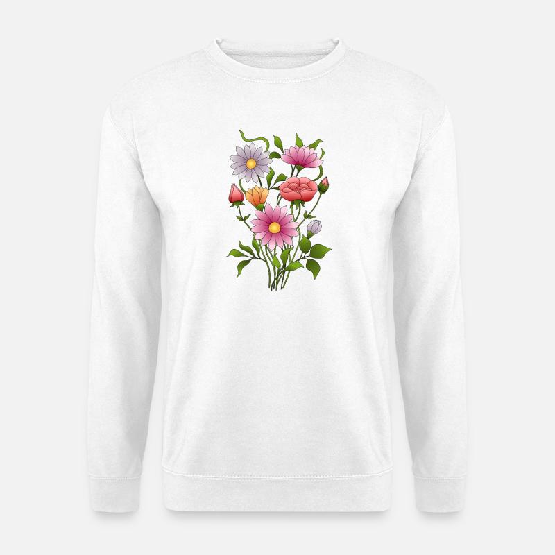 Blumen - Unisex Pullover - Weiß