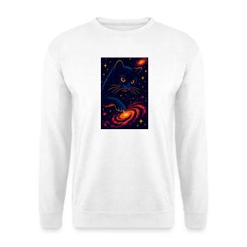 Conception de chat cosmique, Chats d’amour - Sweat-shirt Unisexe - blanc - Devant