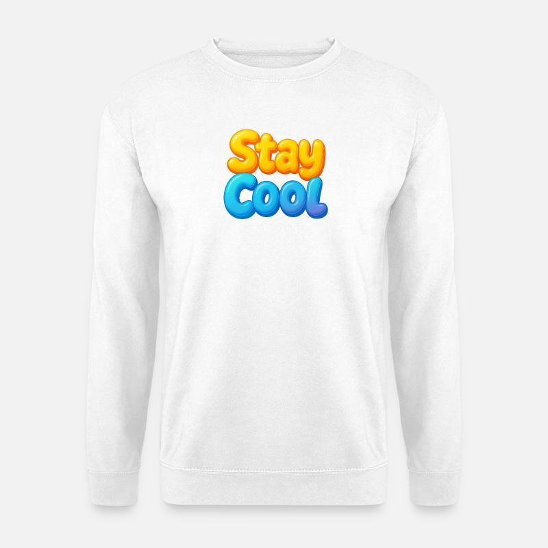 Bunte Wolken Spruch Design - Unisex Pullover - Weiß