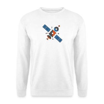 Futuristische Geometrische Satelliten - Unisex Pullover - Weiß - Vorne