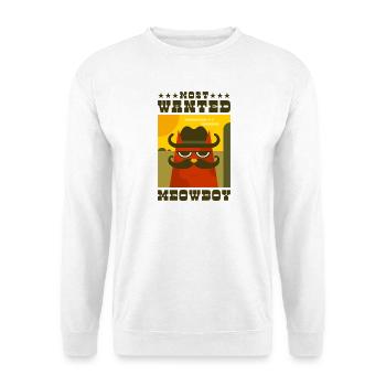 Most Wanted Meowboy Cowboy Cat - Unisex Sweatshirt - white - Front