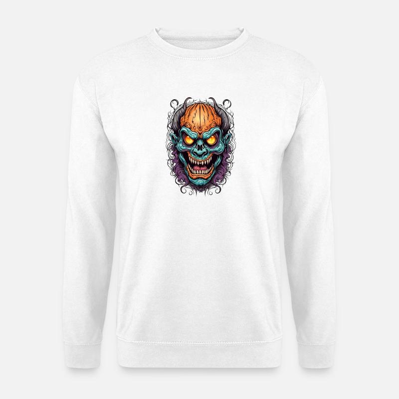 Dämonische Neonmaske - Unisex Pullover - Weiß