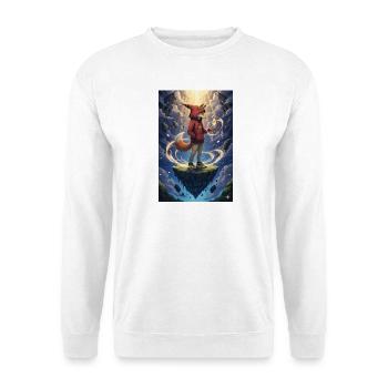 Fox in floating island crystal - Unisex Sweatshirt - white - Front