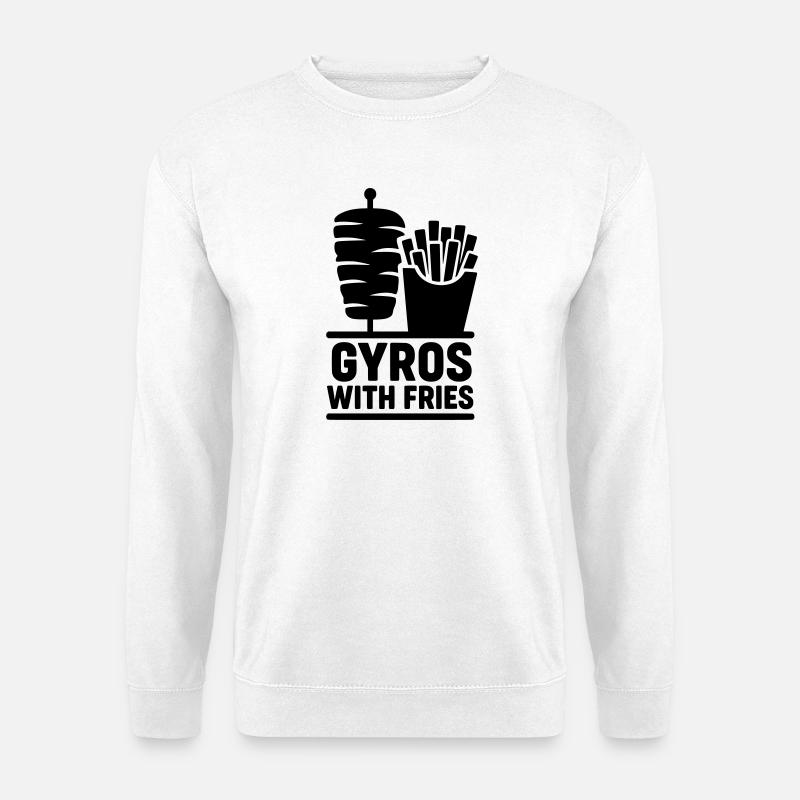 gyros pommes - Unisex Pullover - Weiß