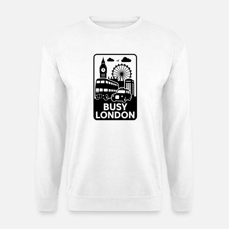 busy london - Unisex Pullover - Weiß