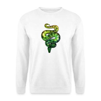 Neon Schlange Grün - Unisex Pullover - Weiß - Vorne
