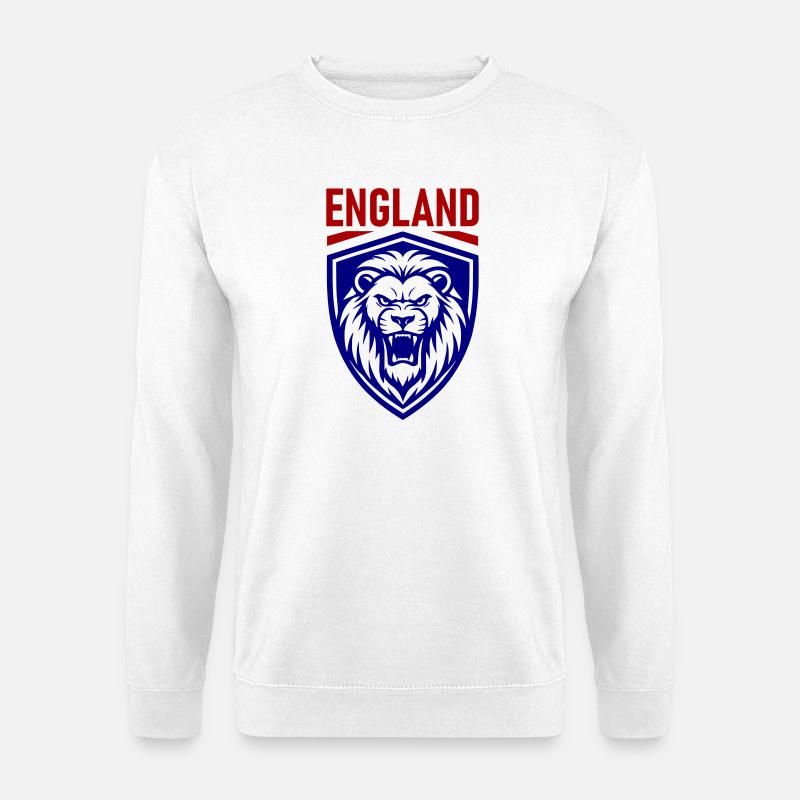 England Löwe Schild Design - Unisex Pullover - Weiß
