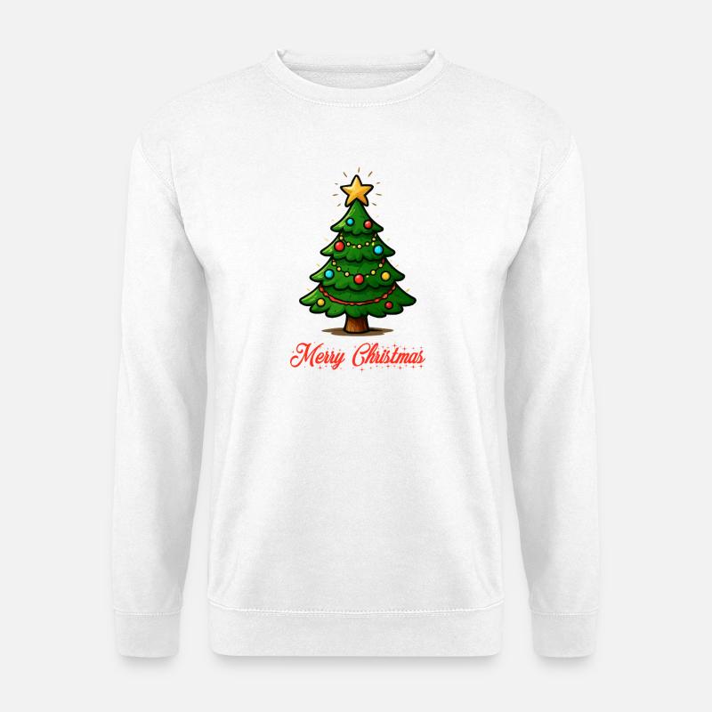 Weihnachtsbaum Sternenglanz - Unisex Pullover - Weiß