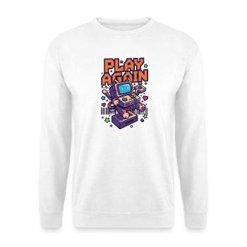 Play Again: Retro Cat Arcade - Unisex Sweatshirt - white - Front