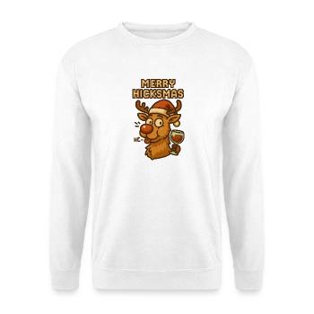 Merry Hickmas Reindeer Wine - Unisex Sweatshirt - white - Front