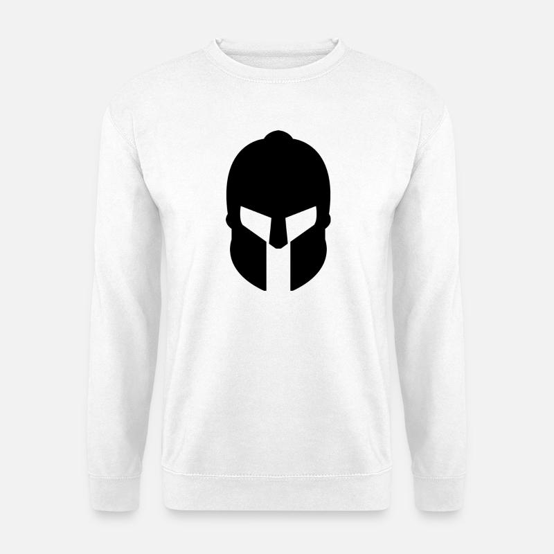 Spartanischer Helm - Unisex Pullover - Weiß