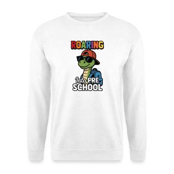 Roaring into Preschool Dinosaur Back to School - Unisex Sweatshirt - white - Front