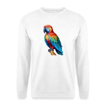 Perroquet - Sweat-shirt Unisexe - blanc - Devant
