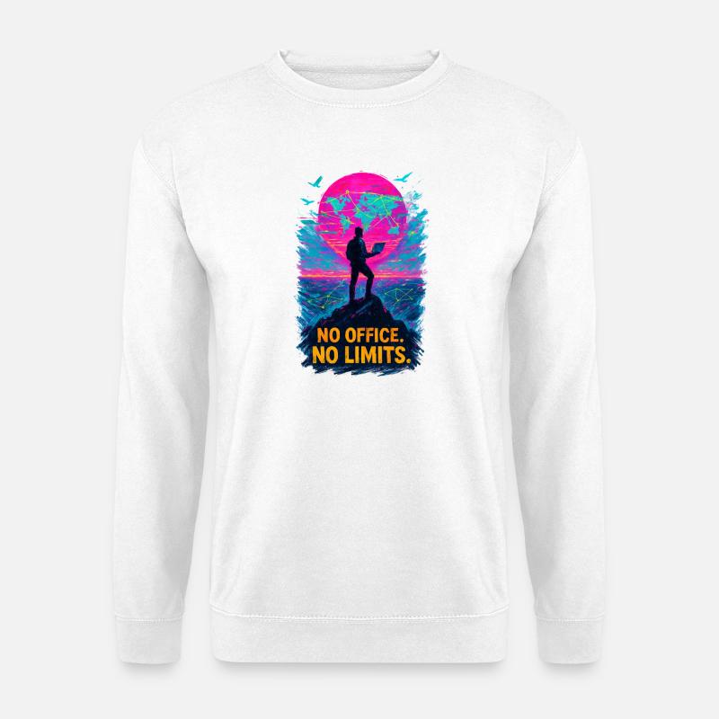 Telecommuting No office, no limits - Unisex Sweatshirt - white
