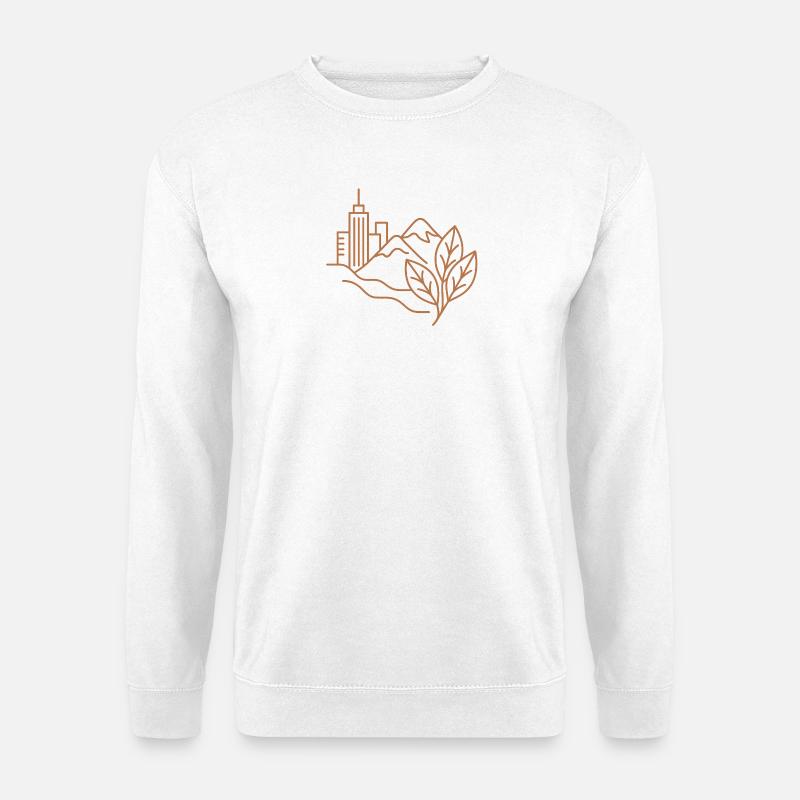 Stadtwald Skyline Illustration - Unisex Pullover - Weiß