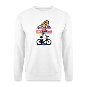 Cyclisme artistique, Cyclisme artistique, Cyclisme en salle, Fille - Sweat-shirt Unisexe - blanc - Devant