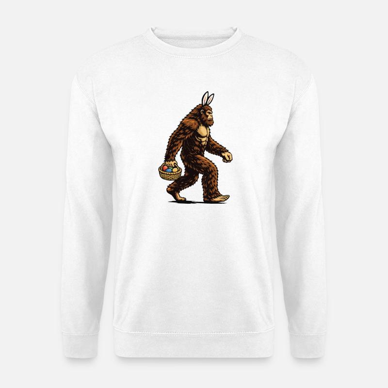 Bigfoot Easter Eggs Funny Sasquatch Hunter - Unisex Sweatshirt - white