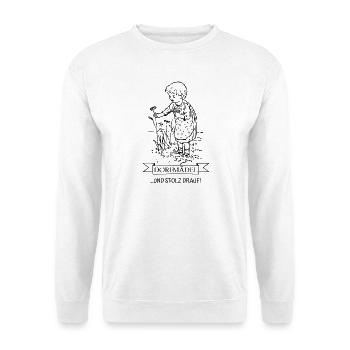 Fille du village et fière de cela, design vintage - Sweat-shirt Unisexe - blanc - Devant