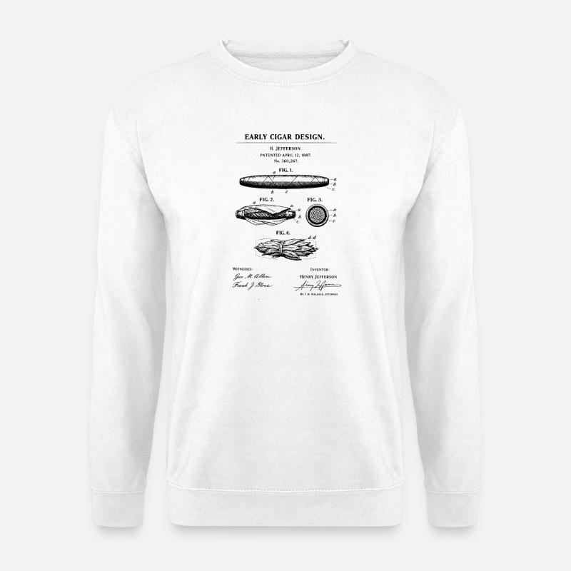 Frühes Zigarren-Bauplan - Unisex Pullover - Weiß