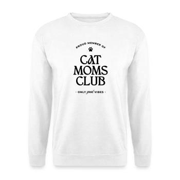 Cat Moms Club - Unisex Pullover - Weiß - Vorne