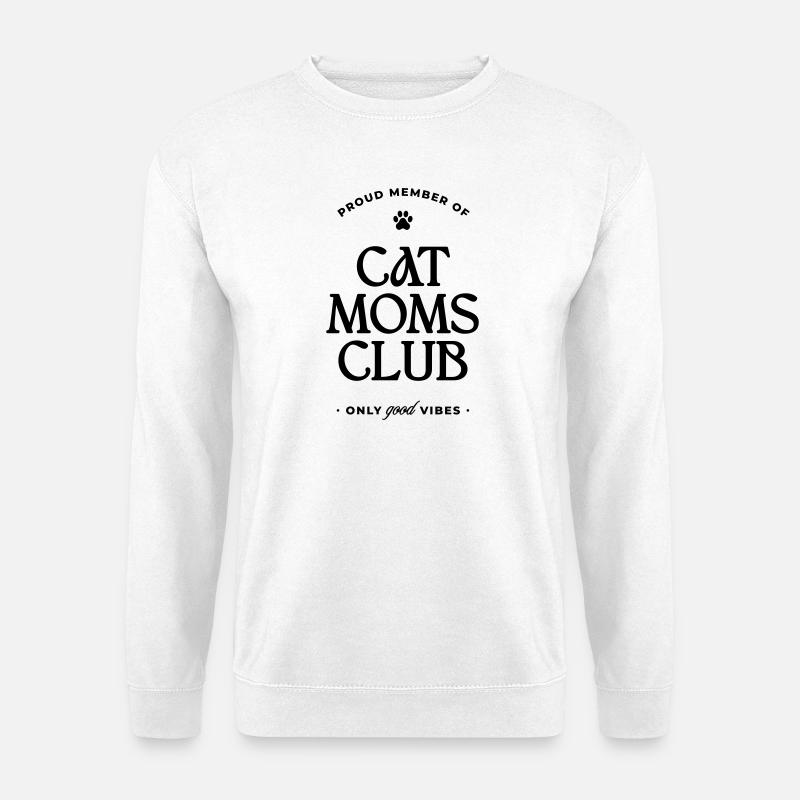 Cat Moms Club - Unisex Pullover - Weiß