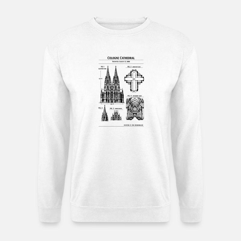 Kölner Dom - Unisex Pullover - Weiß