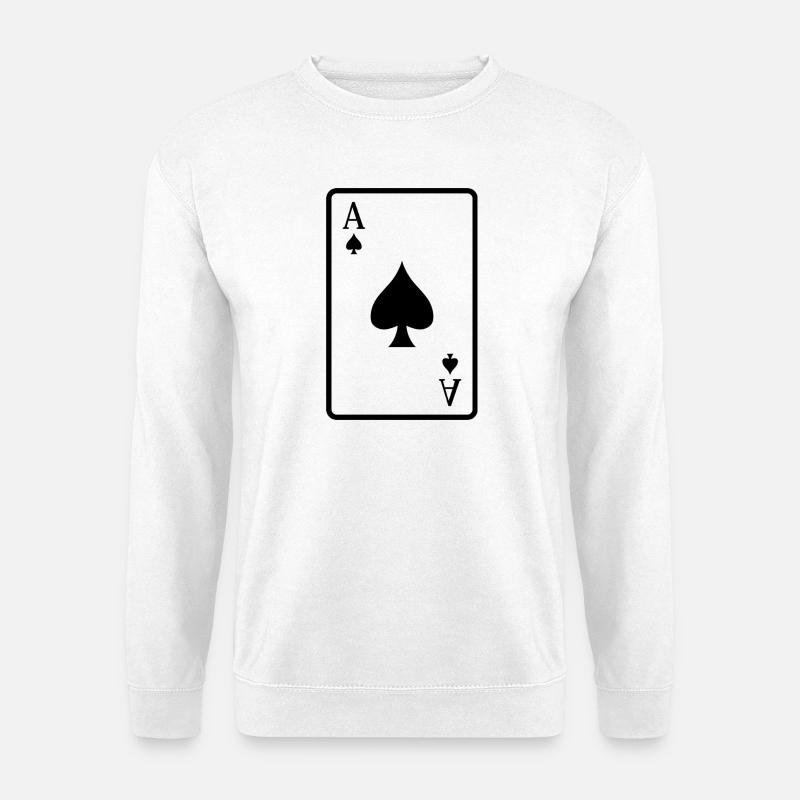 Pokerkarte - Unisex Pullover - Weiß