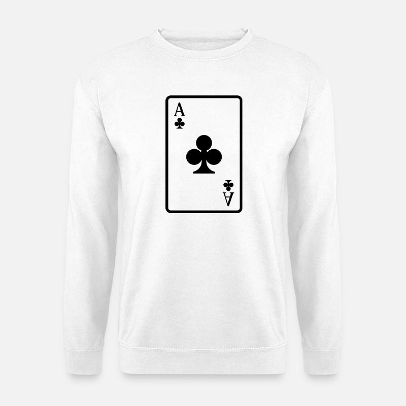 Pokerkarte - Unisex Pullover - Weiß