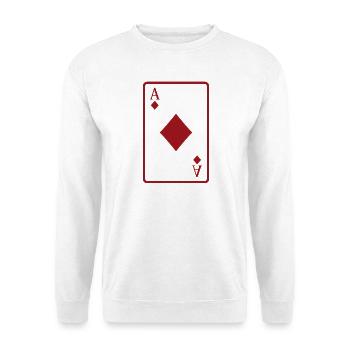 Carte de poker - Sweat-shirt Unisexe - blanc - Devant
