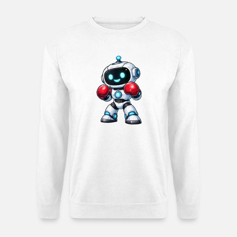 Boxen Roboter Boxer - Unisex Pullover - Weiß